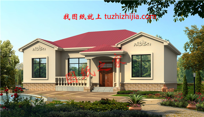 農(nóng)村10萬(wàn)元一層小別墅設(shè)計(jì)圖，農(nóng)村一層自建房屋設(shè)計(jì)圖