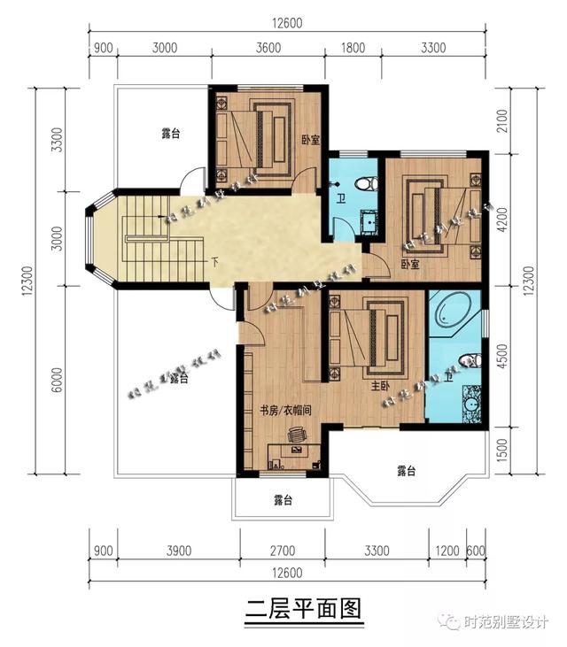 12x12米二層獨(dú)棟歐式別墅設(shè)計(jì)圖，帶車庫(kù)，空間利用率高，適合農(nóng)村自建。