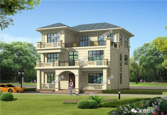 9室2廳三層歐式別墅自建房，美觀實(shí)用，經(jīng)典歐式別墅