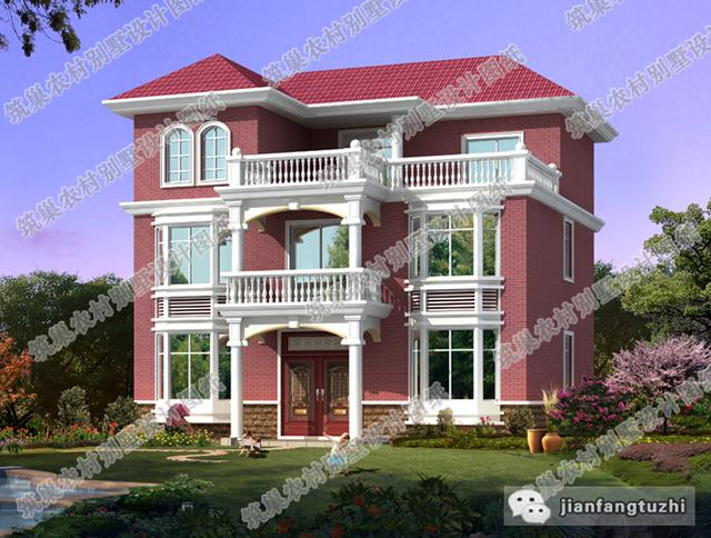 經(jīng)典實用的13×10米三層自建房，帶挑空大客廳、陽臺和大露臺，造價30萬。