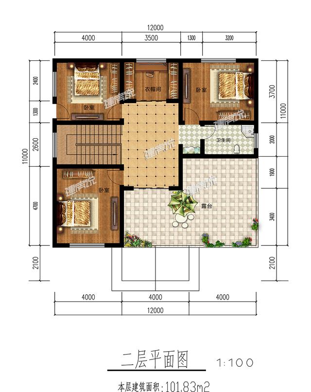 12x13米經(jīng)典二層別墅設(shè)計(jì)圖，外型精美，室內(nèi)布局也很贊，家家戶戶都能建。