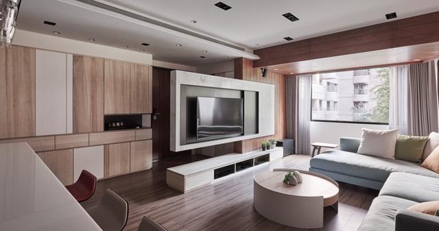 60平新房裝修，尤其是電視墻吸眼，當(dāng)隔斷用。