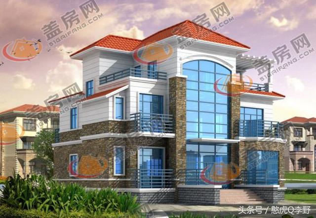 占地150平米的現(xiàn)代風三層別墅設(shè)計圖，帶大露臺和健身房，造價35萬