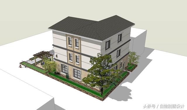 適合農(nóng)村修建的簡(jiǎn)歐風(fēng)格三層別墅設(shè)計(jì)圖，雙餐廳設(shè)計(jì)適合大家庭