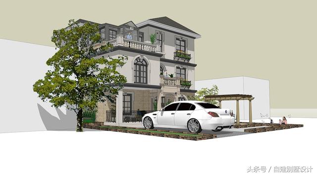 適合農(nóng)村修建的簡(jiǎn)歐風(fēng)格三層別墅設(shè)計(jì)圖，雙餐廳設(shè)計(jì)適合大家庭