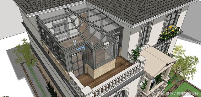 適合農(nóng)村修建的簡(jiǎn)歐風(fēng)格三層別墅設(shè)計(jì)圖，雙餐廳設(shè)計(jì)適合大家庭