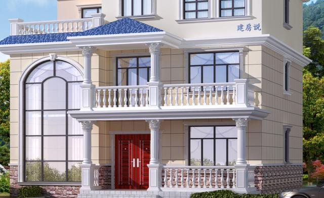 三層別墅設計圖，穩(wěn)定性好又堅固，房子建的好，山竹來了也不怕
