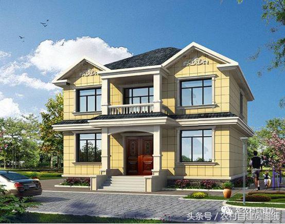  這款別墅設(shè)計圖整體布局實用，與其費盡心思在城市買房，還不如回鄉(xiāng)下建個漂亮的小別墅