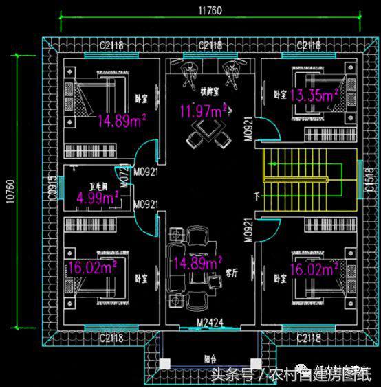  這款別墅設(shè)計(jì)圖整體布局實(shí)用，與其費(fèi)盡心思在城市買房，還不如回鄉(xiāng)下建個(gè)漂亮的小別墅