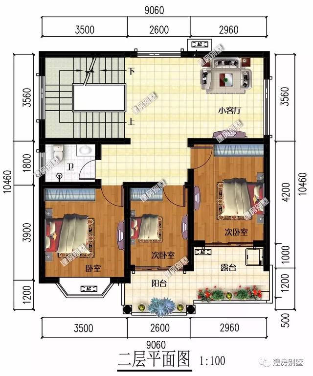 4棟平屋頂設(shè)計(jì)的農(nóng)村自建房設(shè)計(jì)圖，施工簡(jiǎn)單造價(jià)低