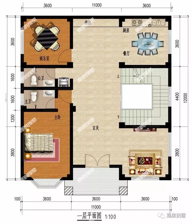 4棟平屋頂設(shè)計(jì)的農(nóng)村自建房設(shè)計(jì)圖，施工簡(jiǎn)單造價(jià)低