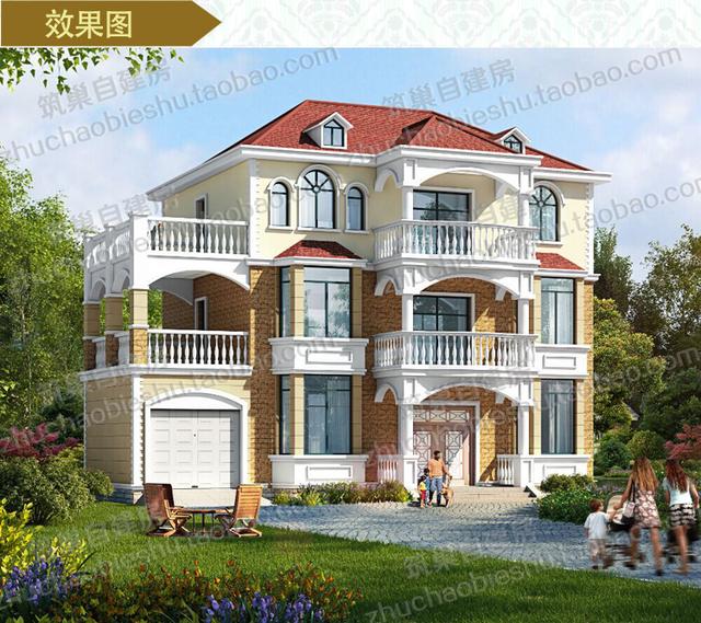 35萬三層別墅全套CAD圖紙（附鏡像圖），帶獨立車庫，比較順應(yīng)時代的需求