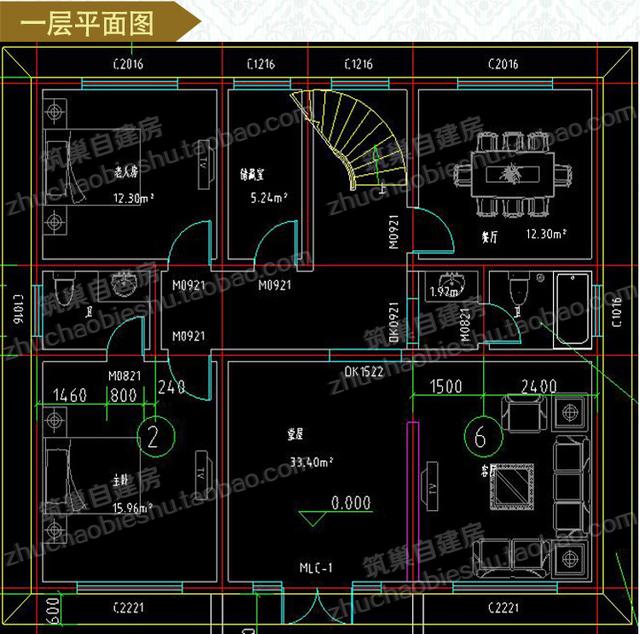 35萬多房間三層自建房設(shè)計圖12×10米，戶型設(shè)計大氣實用，適合農(nóng)村大家庭建造