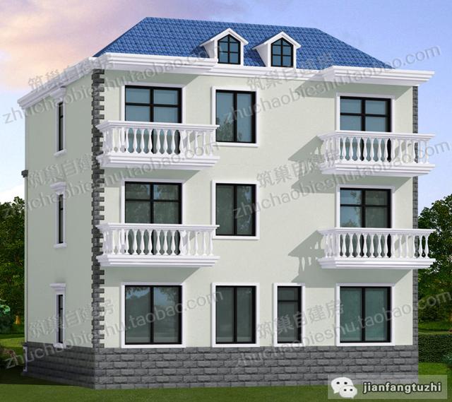 35萬多房間三層自建房設(shè)計圖12×10米，戶型設(shè)計大氣實用，適合農(nóng)村大家庭建造