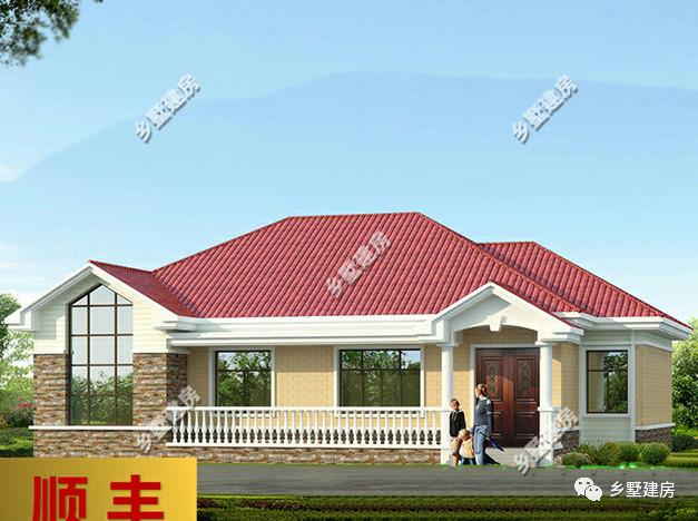 首選一層雙拼農(nóng)村自建房別墅設(shè)計(jì)圖，造價(jià)只要10萬，一棟二戶，更節(jié)約面積和省錢