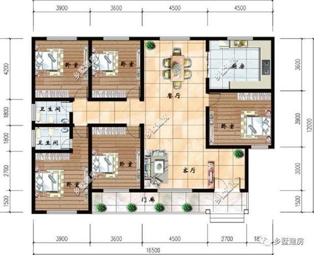 首選一層雙拼農(nóng)村自建房別墅設(shè)計(jì)圖，造價(jià)只要10萬，一棟二戶，更節(jié)約面積和省錢