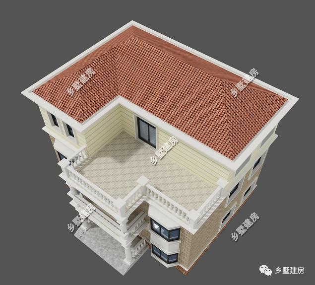 這棟別墅主要是以居住為準，開間12米，進深10米，自己住，住的舒適才好