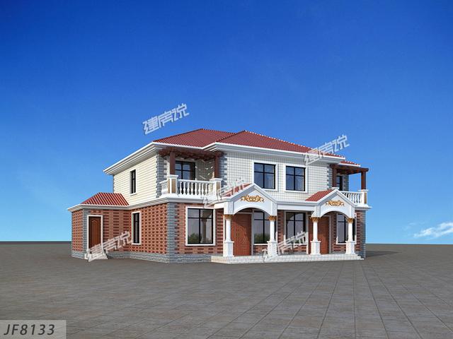 這款二層別墅設(shè)計圖外型美造價低，家家戶戶都能建