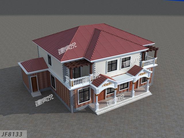 這款二層別墅設(shè)計圖外型美造價低，家家戶戶都能建