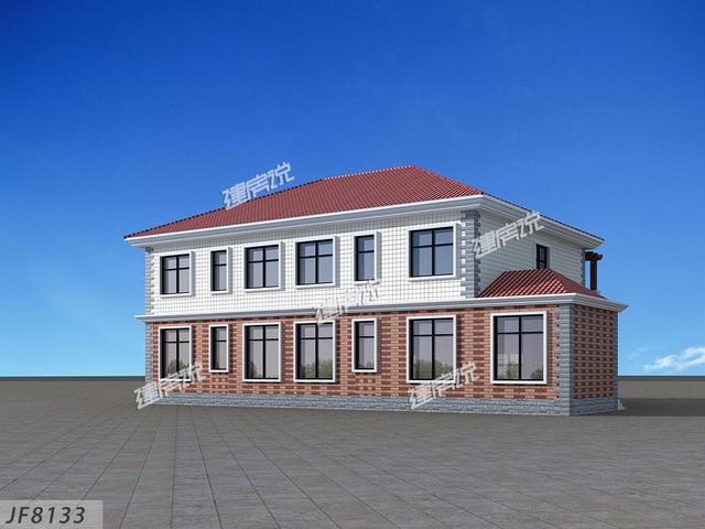 這款二層別墅設(shè)計圖外型美造價低，家家戶戶都能建