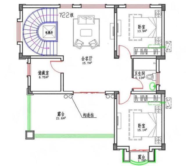 農(nóng)村三層自建房設(shè)計(jì)圖，結(jié)構(gòu)非常簡(jiǎn)單，拿到圖紙就能建