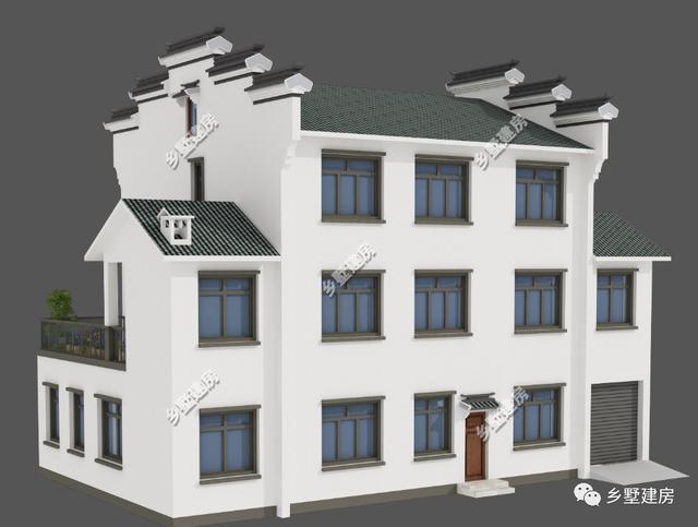 一棟古樸范十足的三層中式別墅設計圖，美出天際