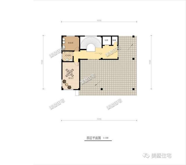 24X19米現(xiàn)代風(fēng)四層別墅設(shè)計圖，帶旋轉(zhuǎn)樓梯、電梯+車庫，比較符合當(dāng)代人的審美