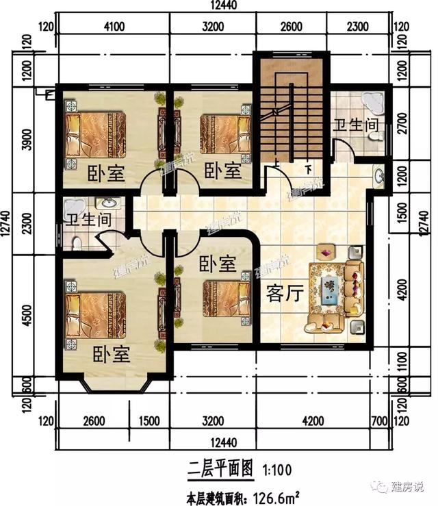 給大家推薦3款農村最流行的別墅設計圖，造價和布局一流