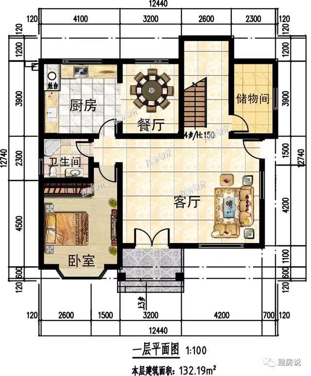 給大家推薦3款農村最流行的別墅設計圖，造價和布局一流