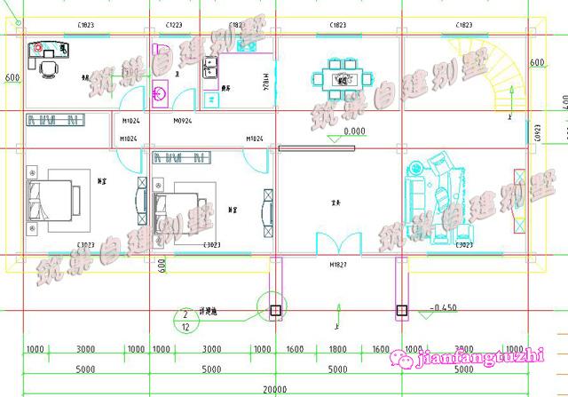 二層別墅設(shè)計圖，帶全套設(shè)計圖施工圖
