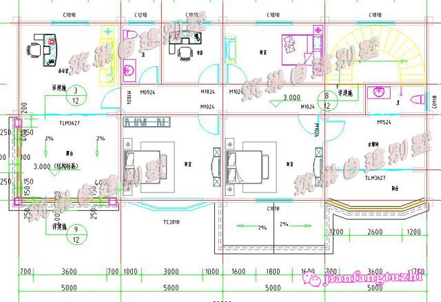 二層別墅設(shè)計圖，帶全套設(shè)計圖施工圖