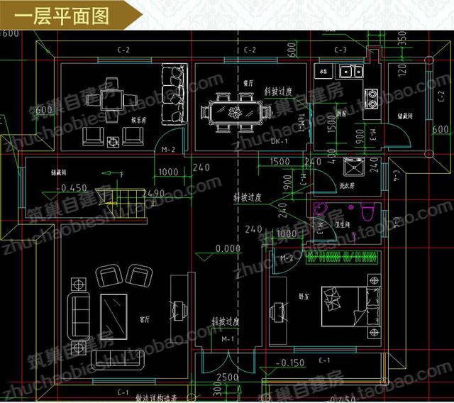經(jīng)典農(nóng)村三層別墅設(shè)計(jì)圖，四面通風(fēng)，功能明確