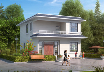 10萬(wàn)內(nèi)2層小洋樓設(shè)計(jì)圖，平屋頂，戶(hù)型設(shè)計(jì)合理