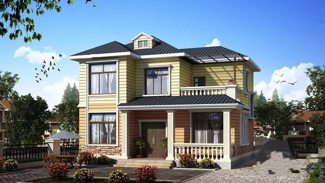 二層農(nóng)村獨(dú)棟別墅設(shè)計(jì)圖，16萬(wàn)就能建成