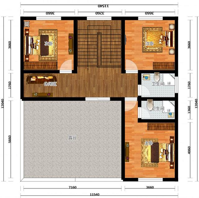 三層豪華復(fù)式別墅設(shè)計(jì)圖，挑空客廳+旋轉(zhuǎn)樓梯