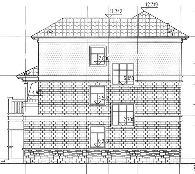 三層豪華復(fù)式別墅設(shè)計(jì)圖，挑空客廳+旋轉(zhuǎn)樓梯