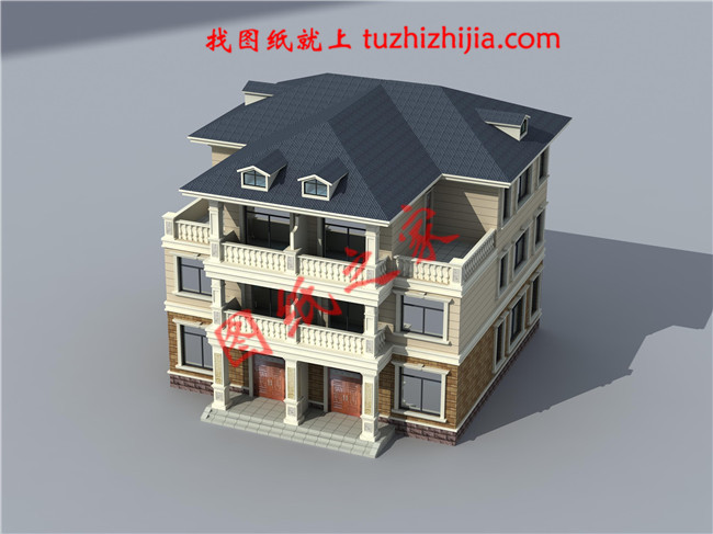 兄弟四間三層雙拼別墅設(shè)計(jì)圖，造價(jià)40萬左右