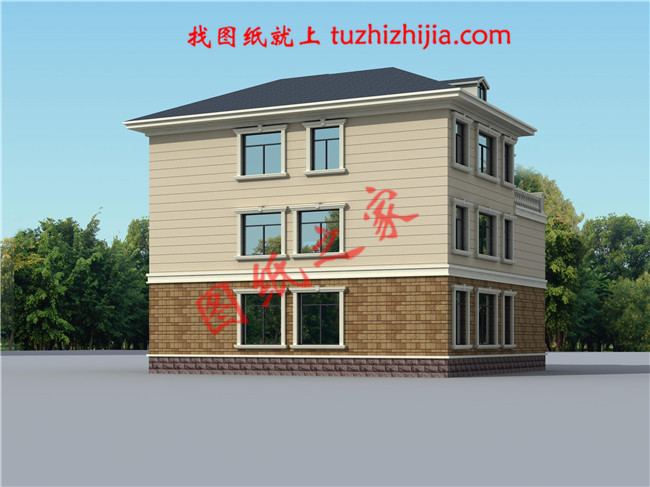 兄弟四間三層雙拼別墅設(shè)計(jì)圖，造價(jià)40萬左右