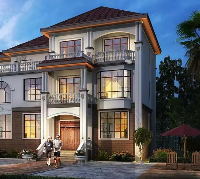 私人定制的三層歐式別墅設(shè)計圖，建棟漂亮別墅來享受生活吧