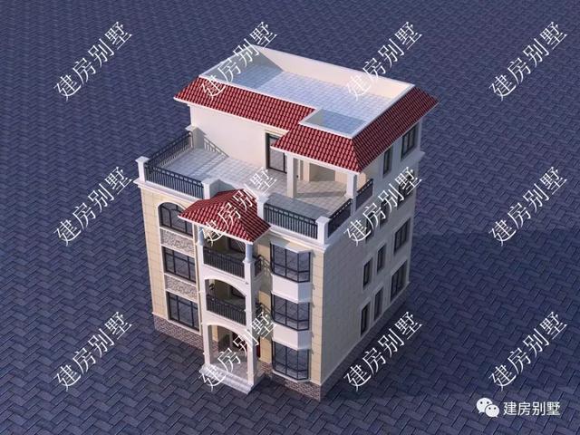 四層自建房設(shè)計(jì)圖，平屋頂+飄窗，外觀精美，室內(nèi)布局實(shí)用