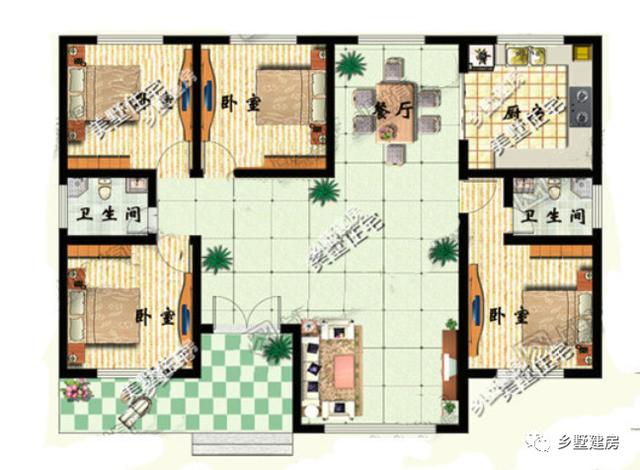 三款適合在農(nóng)村自建的一層別墅設計圖，簡單經(jīng)濟適用，性價比也超高