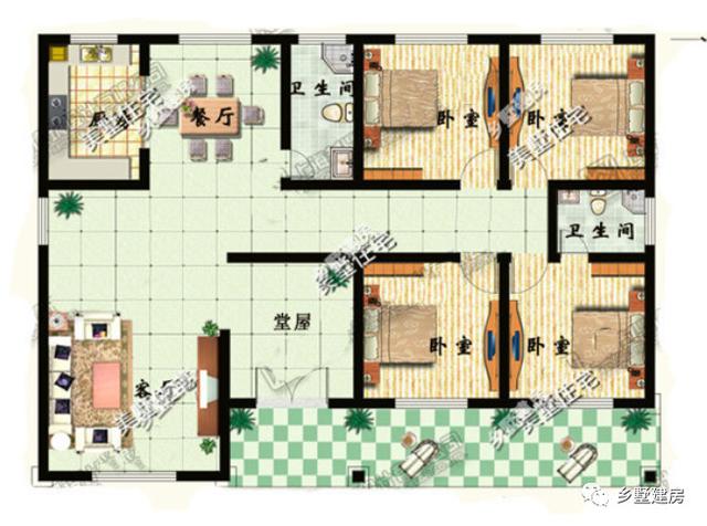 三款適合在農(nóng)村自建的一層別墅設計圖，簡單經(jīng)濟適用，性價比也超高