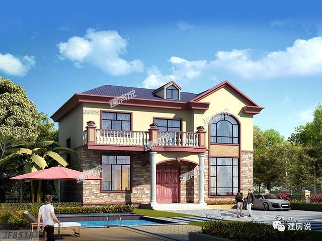 有宅基地一定要蓋一棟別墅，這款二層別墅設(shè)計(jì)圖推薦給你