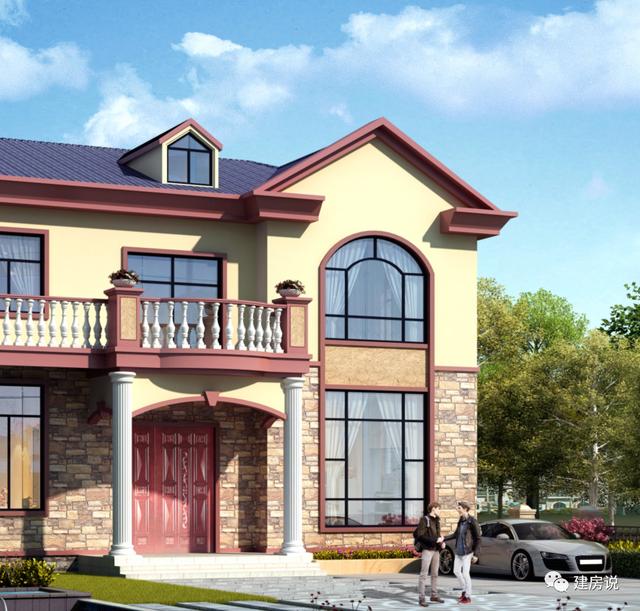 有宅基地一定要蓋一棟別墅，這款二層別墅設(shè)計(jì)圖推薦給你