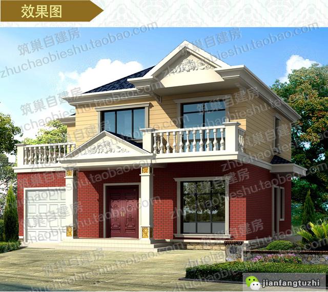 帶車(chē)庫(kù)二層自建房全套設(shè)計(jì)施工圖，布局緊湊，方便舒適