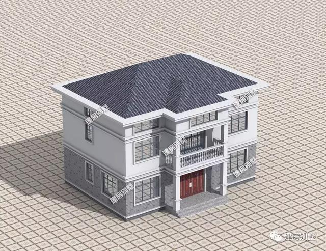 兩層半帶閣樓農(nóng)村別墅設(shè)計圖，在保證美觀的條件下，力求簡約實用