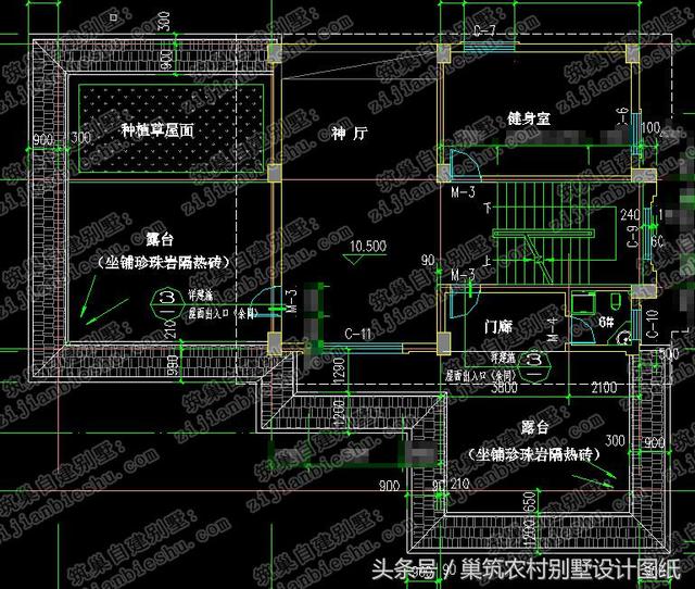 2款四層帶挑空客廳農(nóng)村別墅設(shè)計施工圖，適合家里人口多的大家庭建造
