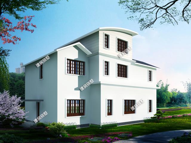 兩層半別墅設(shè)計(jì)圖，車庫+大露臺設(shè)計(jì)，大大滿足你的生活需求