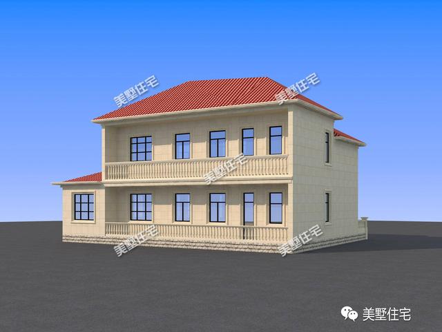 小進(jìn)深農(nóng)村二層別墅設(shè)計(jì)圖，帶堂屋的設(shè)計(jì)，4室3廳