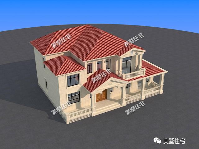 小進(jìn)深農(nóng)村二層別墅設(shè)計(jì)圖，帶堂屋的設(shè)計(jì)，4室3廳